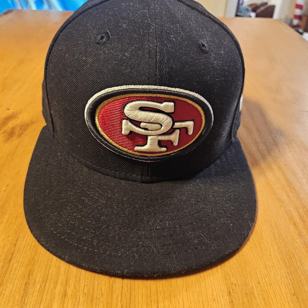 San Francisco 49ers Hat Cap Fitted Mens 7 Black NFL Football 59FIFTY New‎ Era